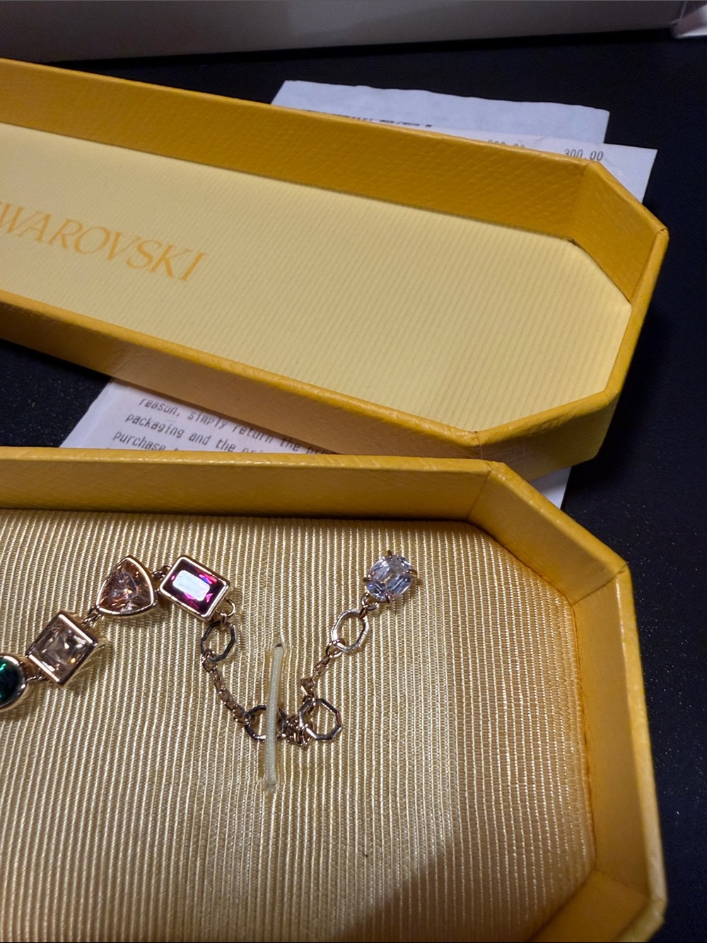 SWAROVSKI Gold-Tone Multicolor Gemstone Bracelet - Women Jewelry - Picture 6 of 6